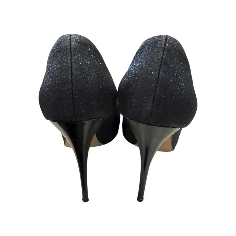 Giuseppe Zanotti Sharon Theron Glitter Peep Toe Pumps US 9 EU 39 w/ Box